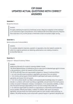 Cip Exam&NewLine;Updated Actual Questions With Correct&NewLine;Answers