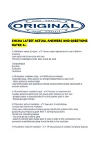 Sncoa Latest Actual Answers And Questions Rated A&period;pd