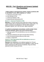 NSG 252 &ndash; Test 2 Questions and Answers&vert; Updated&vert; Pass Guaranteed