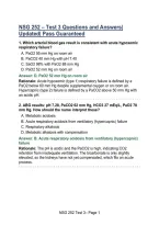 NSG 252 &ndash; Test 3 Questions and Answers&vert; Updated&vert; Pass Guaranteed