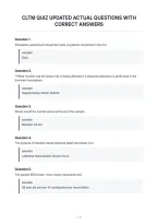 Cltm Quiz Updated Actual Questions With&NewLine;Correct Answers&NewLine;