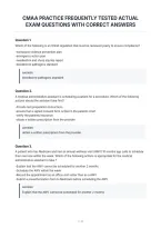 Cmaa Practice Frequently Tested Actual&NewLine;Exam Questions With Correct Answers&NewLine;
