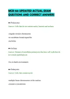 Mcb 150 Updated Actual Exam&NewLine;Questions And Correct Answers
