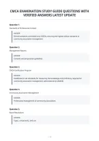 Cmca Examination Study Guide Questions With&NewLine;Verified Answers Latest Update