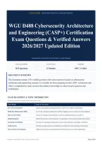 WGU D320 PA Computer Security and Reliability Exam Questions & Verified Answers 2026&sol;2027 Comprehensive Edition