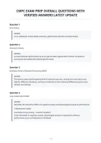 Cmpc Exam Prep Overall Questions With&NewLine;Verified Answers Latest Update&NewLine;