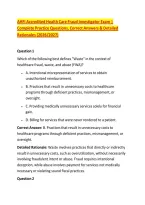 Accredited Health Care Fraud Investigator AHFI Practice Exam &NewLine;&vert; Complete Questions&comma; Answers & Rationales 2026&sol;2027 