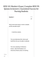 HESI 101 Module 6 Exam 2026&sol;2027 &vert; Study Guide&comma; Practice Questions & Answers&comma; Exam Review
