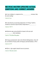 Md Hvac Masters Updated Actual&NewLine;Questions And Correct Answers
