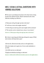 Mdc 1 Exam 2 Actual Questions With&NewLine;Verified Solutions&NewLine;
