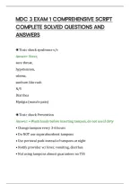 Mdc 3 Exam 1 Comprehensive Script&NewLine;Complete Solved Questions And&NewLine;Answers