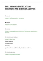 Mdc 3 Exam2 Updated Actual&NewLine;Questions And Correct Answers