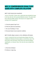 Mdc Iv Comprehensive Exam Study&NewLine;Guide With Complete Solutions