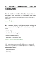 Mdc Iv Exam 1 Comprehensive Questions&NewLine;And Solutions