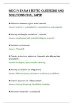 Mdc Iv Exam 1 Tested Questions And&NewLine;Solutions Final Paper