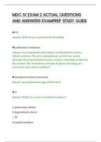 Mdc Iv Exam 2 Actual Questions&NewLine;And Answers Examprep Study Guide