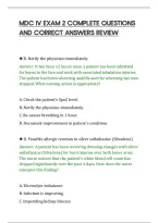 Mdc Iv Exam 2 Complete Questions&NewLine;And Correct Answers Review