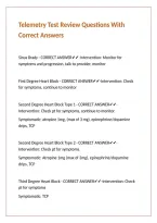 Telemetry Test Review Questions With Correct Answers