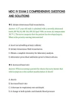 Mdc Iv Exam 2 Comprehensive Questions&NewLine;And Solutions