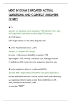 Mdc Iv Exam 2 Updated Actual&NewLine;Questions And Correct Answers&NewLine;Script