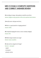 Mdc Iv Exam 3 Complete Questions&NewLine;And Correct Answers Review