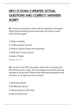 Mdc Iv Exam 3 Updated Actual&NewLine;Questions And Correct Answers&NewLine;Script