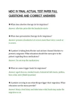 Mdc Iv Final Actual Test Paper Full&NewLine;Questions And Correct Answer