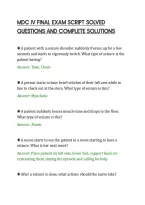Mdc Iv Final Exam Script Solved&NewLine;Questions And Complete Solutions