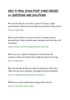 Mdc Iv Final Exam Study Guide Graded&NewLine;A&plus; Questions And Solutions