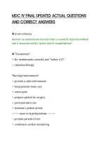 Mdc Iv Final Updated Actual Questions&NewLine;And Correct Answers
