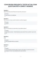 Cohn Review Frequently Tested Actual Exam&NewLine;Questions With Correct Answers