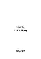 AP U&period;S&period; History Unit 1 Test 2026&sol;2027 &vert; Study Guide&comma; Practice Questions & Answers&comma; Exam Review