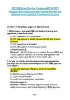 EMT NYS Exam Practice Questions &lpar;2026 &sol; 2027&rpar;
