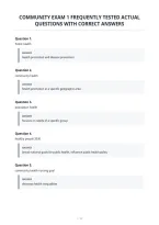 Community Exam 1 Frequently Tested Actual&NewLine;Questions With Correct Answers