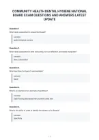 Community Health Dental Hygiene National&NewLine;Board Exam Questions And Answers Latest&NewLine;Update