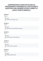 Comprehensive Computer Science &&NewLine;Programming Fundamentals For Students&NewLine;Questions And Answers Solved Correctly&NewLine;Latest Update Graded A&plus;&NewLine;