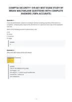 Comptia Security&plus; Sy0-601 Best Exam Study By&NewLine;Brian Macfarlane Questions With Complete&NewLine;Answers &lpar;100&percnt; Accurate&rpar;