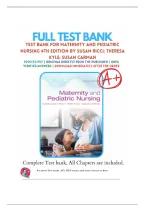 Test Bank for Maternity and Pediatric Nursing &lpar;4th Edition&rpar; by Susan Scott Ricci&comma; Theresa Kyle & Susan Carman &vert; ISBN 978-1975139766 &vert; All Chapters &vert; OB&sol;GYN & Peds Nursing Exam Prep &lbrack;2026&rsqb;