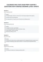 Colorado Nha State Exam Prep Chapter 5&NewLine;Questions With Verified Answers Latest Updat