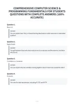 Comprehensive Computer Science &&NewLine;Programming Fundamentals For Students&NewLine;Questions With Complete Answers &lpar;100&percnt;&NewLine;Accurate&rpar;