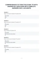 Comprehensive Cst Practice Exam&colon; 175 With&NewLine;Answer Key Questions With Complete&NewLine;Answers &lpar;100&percnt; Accurate&rpar;&NewLine;
