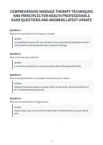 Comprehensive Massage Therapy Techniques&NewLine;And Principles For Health Professionals&NewLine;Exam Questions And Answers Latest Update