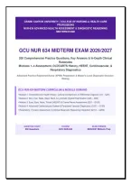 GCU NUR-634 Midterm Exam &lpar;PDF&rpar;Practice Questions&comma; Answers and Rationales &vert; Study Guide LATEST UPDATE THIS YEAR-JUST RELEASED