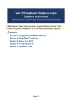  &NewLine;VATI PN Maternal Newborn Exam&NewLine;Questions and Answers&NewLine;