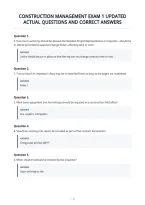 Construction Management Exam 1 Updated&NewLine;Actual Questions And Correct Answers&NewLine;