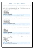 NUR 634 Final Actual Exam &lpar;2026&sol;2027&rpar; &NewLine;Advanced Health Assessment & Diagnostic Reasoning &mdash; Complete Questions & Explanatory Answer Key
