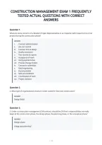 Construction Management Exam 1 Frequently&NewLine;Tested Actual Questions With Correct&NewLine;Answers