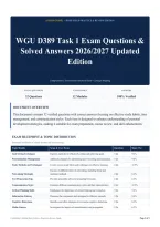 WGU D389 Task 1 Exam Questions & Solved Answers 2026&sol;2027 Updated Edition