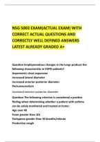 Nsg 5003 Exam&lpar;Actual Exam&rpar; With &NewLine;Correct Actual Questions And &NewLine;Correctly Well Defined Answers &NewLine;Latest Already Graded A&plus; 