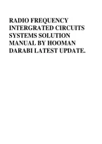 Radio Frequency Integrated Circuits and Systems by Hooman Darabi Solutions Manual &vert; Worked Solutions&comma; Study Guide & Exam Review